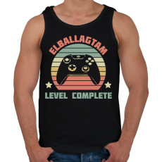 PRINTFASHION Elballagtam, level complete - Férfi atléta - Fekete