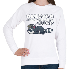 PRINTFASHION Elballagtam mostmár visszamehetek aludni? - Női pulóver - Fehér női pulóver, kardigán