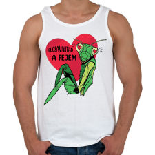 PRINTFASHION Elcsavartad a fejem - Férfi atléta - Fehér atléta, trikó