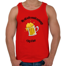 PRINTFASHION elcserélném - Férfi atléta - Piros atléta, trikó