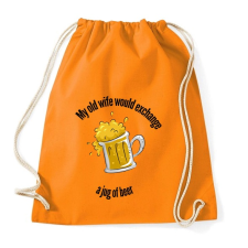 PRINTFASHION elcserélném - Sportzsák, Tornazsák - Narancssárga tornazsák