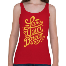 PRINTFASHION Éld az álmod - Női atléta - Cseresznyepiros