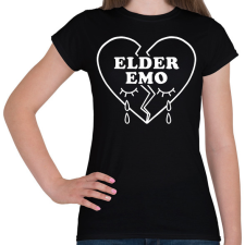 PRINTFASHION Elder emo heart - Női póló - Fekete női póló