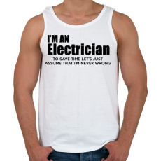 PRINTFASHION ELECTRICIAN - Férfi atléta - Fehér