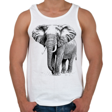 PRINTFASHION elefánt - Férfi atléta - Fehér atléta, trikó