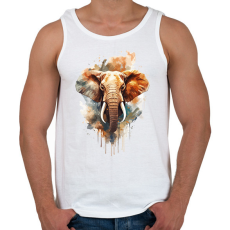 PRINTFASHION Elefánt  - Férfi atléta - Fehér