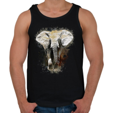 PRINTFASHION elefánt - Férfi atléta - Fekete atléta, trikó