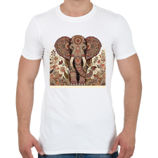 PRINTFASHION Elefánt - Férfi póló - Fehér férfi póló