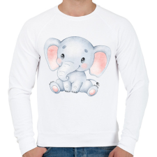 PRINTFASHION elefánt - Férfi pulóver - Fehér férfi pulóver, kardigán