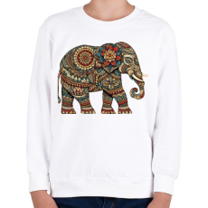 PRINTFASHION Elefánt gond art stílusban - Gyerek pulóver - Fehér