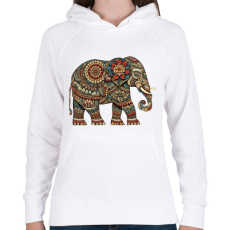 PRINTFASHION Elefánt gond art stílusban - Női kapucnis pulóver - Fehér