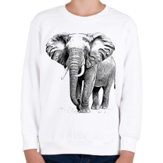 PRINTFASHION elefánt - Gyerek pulóver - Fehér
