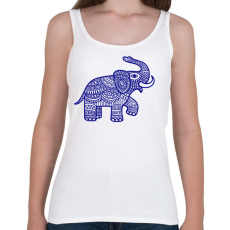 PRINTFASHION Elefánt - kék - Női atléta - Fehér