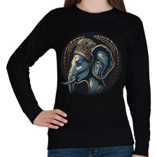 PRINTFASHION Elefánt királynő - Női pulóver - Fekete női pulóver, kardigán