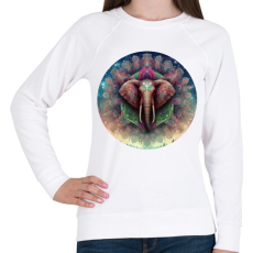 PRINTFASHION Elefánt - Női pulóver - Fehér