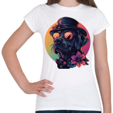 PRINTFASHION Elegáns Labrador - Női póló - Fehér női póló