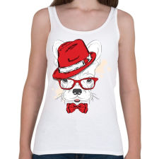 PRINTFASHION Elegant Bulldog - Női atléta - Fehér női trikó