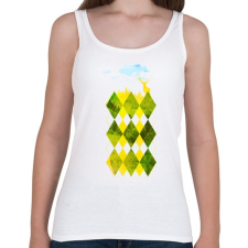 PRINTFASHION Elegant forest - Női atléta - Fehér női trikó