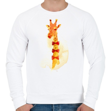PRINTFASHION Elegant giraffe - Férfi pulóver - Fehér férfi pulóver, kardigán