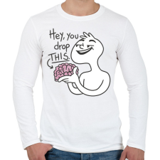 PRINTFASHION Elejtetted az agyad - Férfi hosszú ujjú póló - Fehér férfi póló