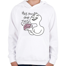 PRINTFASHION Elejtetted az agyad? - Gyerek kapucnis pulóver - Fehér gyerek pulóver, kardigán