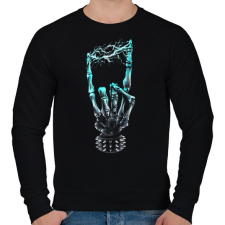 PRINTFASHION Elektro Heavy Metal - Férfi pulóver - Fekete férfi pulóver, kardigán