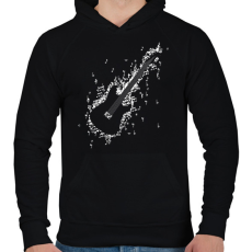 PRINTFASHION Elektromos gitár - Férfi kapucnis pulóver - Fekete