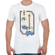 PRINTFASHION Elektromos gitár - Férfi póló - Fehér