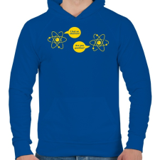 PRINTFASHION ELEKTRON - Férfi kapucnis pulóver - Királykék férfi pulóver, kardigán