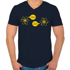 PRINTFASHION ELEKTRON - Férfi V-nyakú póló - Sötétkék