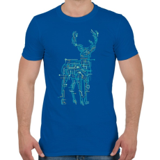 PRINTFASHION Elektroszarvas - Férfi póló - Királykék