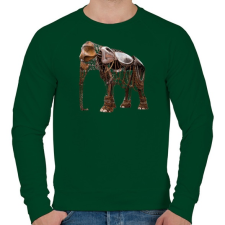 PRINTFASHION Elephant - Férfi pulóver - Sötétzöld férfi pulóver, kardigán