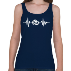 PRINTFASHION Életjel gyűrűk - Női atléta - Sötétkék