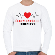 PRINTFASHION Életmentésre teremtve - Férfi pulóver - Fehér