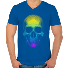 PRINTFASHION Eleven koponya - Férfi V-nyakú póló - Királykék férfi póló