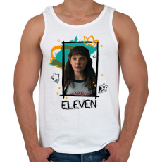PRINTFASHION Eleven - Stranger Things - Férfi atléta - Fehér