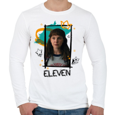 PRINTFASHION Eleven - Stranger Things - Férfi hosszú ujjú póló - Fehér férfi póló