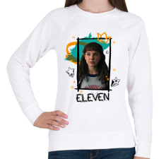 PRINTFASHION Eleven - Stranger Things - Női pulóver - Fehér női pulóver, kardigán
