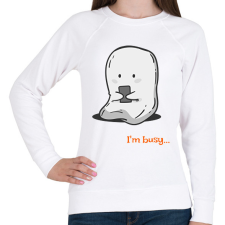 PRINTFASHION Elfoglalt... - Női pulóver - Fehér női pulóver, kardigán