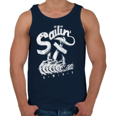 PRINTFASHION Elhajózni - Férfi atléta - Sötétkék