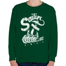 PRINTFASHION Elhajózni - Gyerek pulóver - Sötétzöld