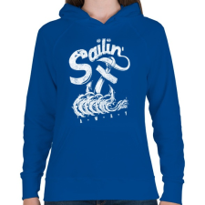 PRINTFASHION Elhajózni - Női kapucnis pulóver - Királykék női pulóver, kardigán