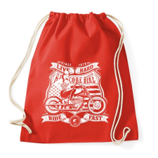 PRINTFASHION Élj keményen, vezess gyorsan!  - Sportzsák, Tornazsák - Piros tornazsák