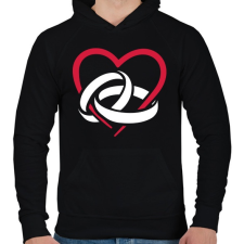 PRINTFASHION Eljegyzés - Férfi kapucnis pulóver - Fekete férfi pulóver, kardigán