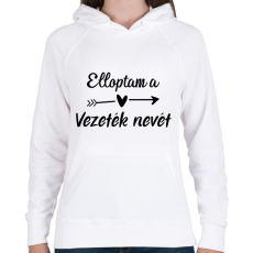 PRINTFASHION Elloptam a vezeték nevét - páros 1 - Női kapucnis pulóver - Fehér