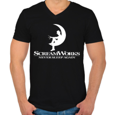 PRINTFASHION elm - Férfi V-nyakú póló - Fekete férfi póló