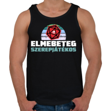 PRINTFASHION Elmebeteg szerepjátékos - Férfi atléta - Fekete