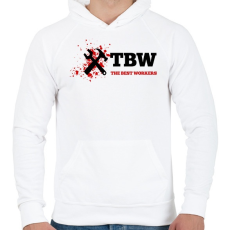 PRINTFASHION Élmunkások  - Férfi kapucnis pulóver - Fehér