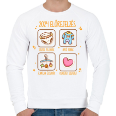PRINTFASHION Előrejelzés évszámmal - Férfi pulóver - Fehér