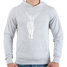 PRINTFASHION Élővilág - Férfi kapucnis pulóver - Sport szürke férfi pulóver, kardigán